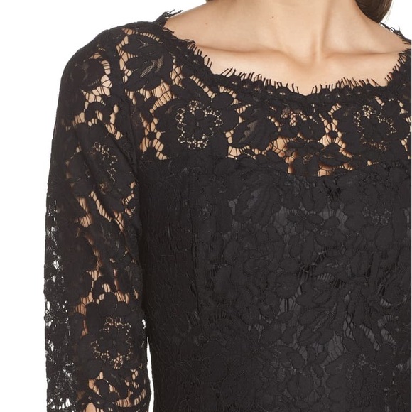 NWT Eliza J black eyelash lace dress size 6 - Picture 5 of 7